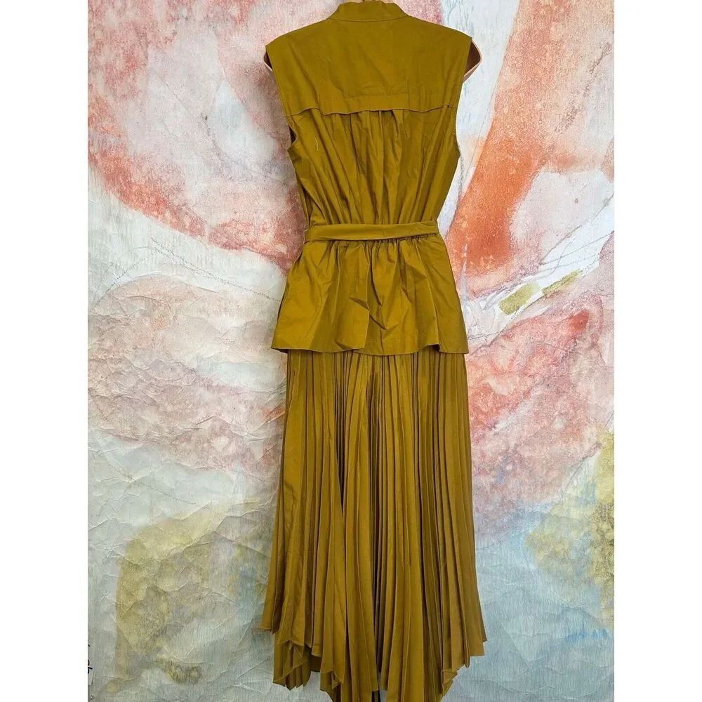 Anthropologie Pleated Sleeveless Midi Dress - Picture 12 of 13